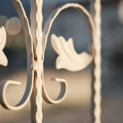 декоративна ограда за двор с куче